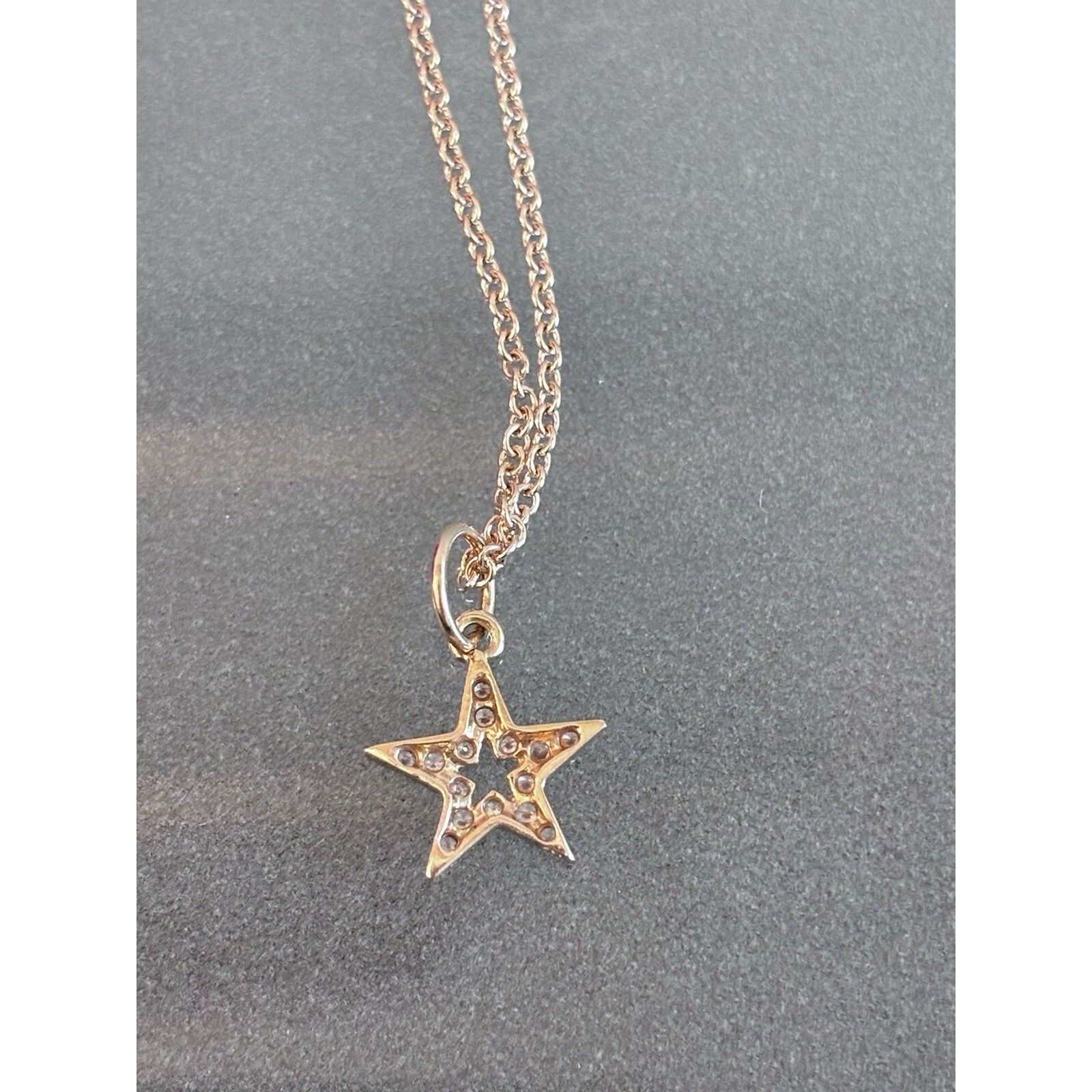 Helen Ficalora 14k Rose Gold Diamond Star Pendant Necklace 16" Length — image 4 of 8